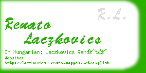 renato laczkovics business card